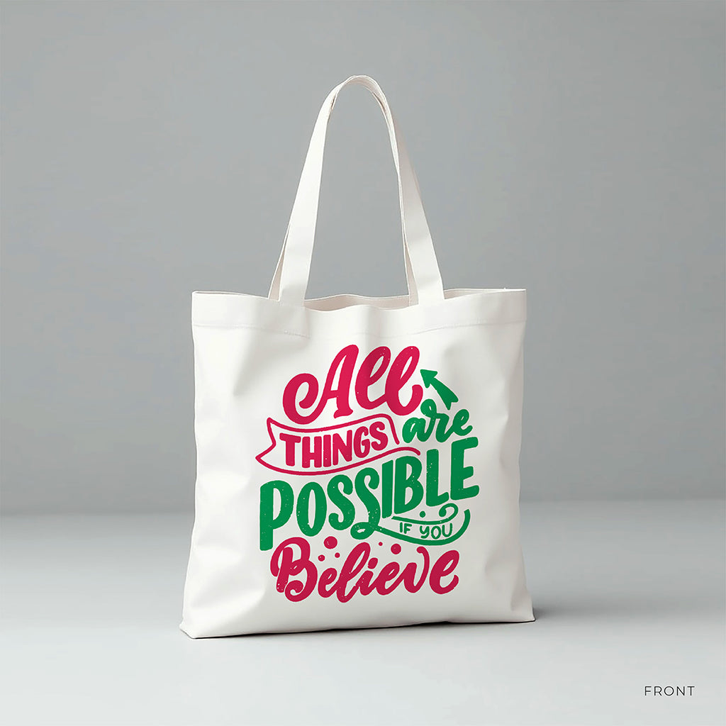 Tote Bag – Quote Unquote – Believe
