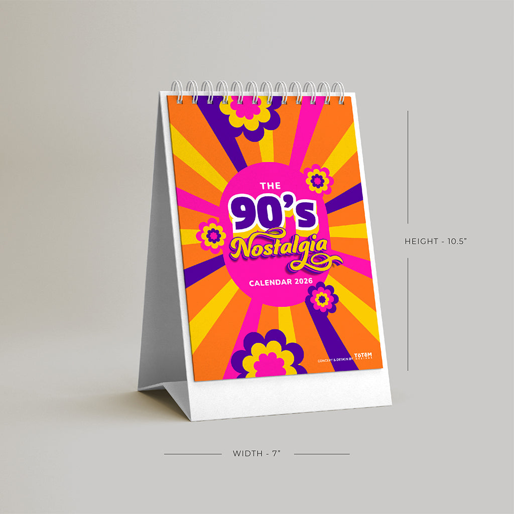 ‘90s Nostalgia – Desk Calendar 2026
