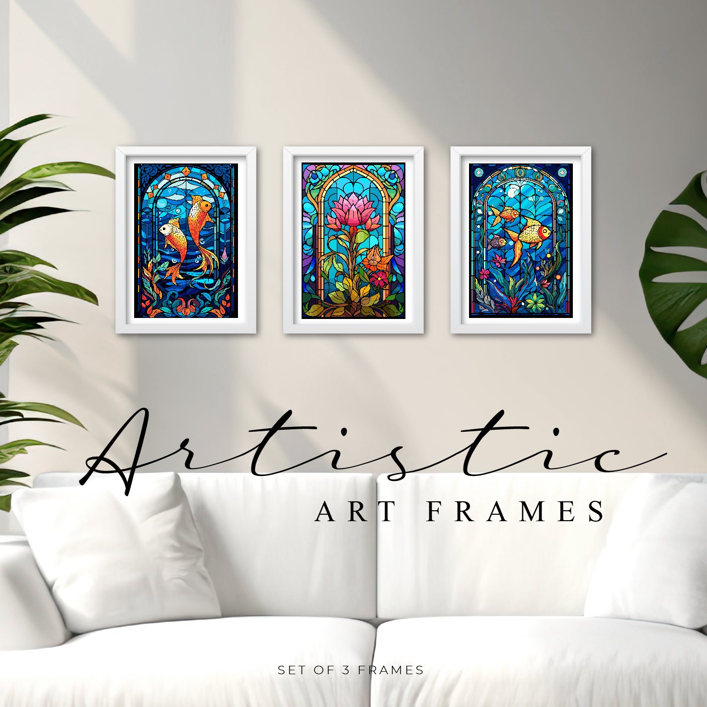 Framed Art – Light Play – Set Of 3